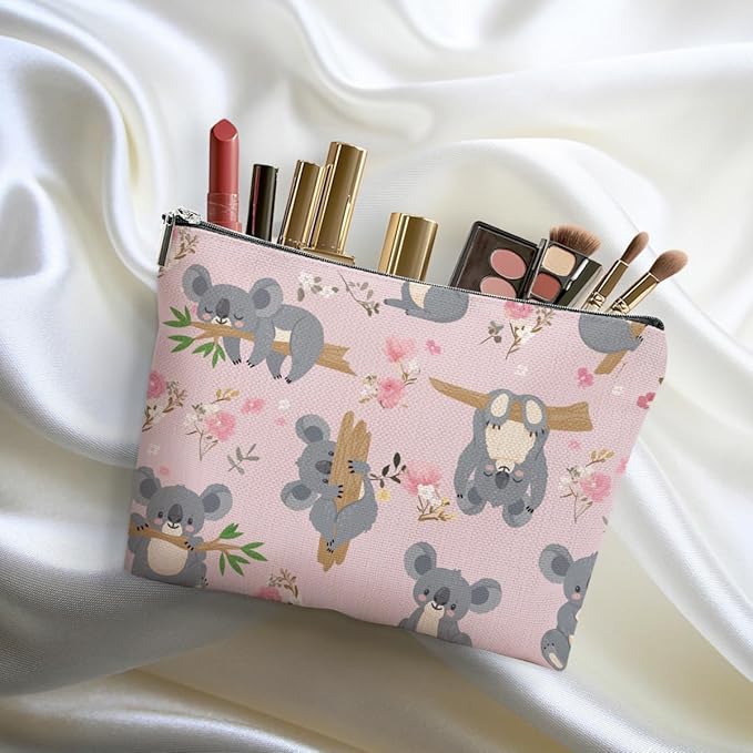 Cute Koala Makeup Bag Koala Gifts Cosmetic Bag Koala Themed Gifts for Women Girls Friend Daughter Animal Lover Gifts Travel Organizer Zipper Pouch Graduation Birthday Friendship Gifts