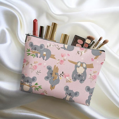 Cute Koala Makeup Bag Koala Gifts Cosmetic Bag Koala Themed Gifts for Women Girls Friend Daughter Animal Lover Gifts Travel Organizer Zipper Pouch Graduation Birthday Friendship Gifts