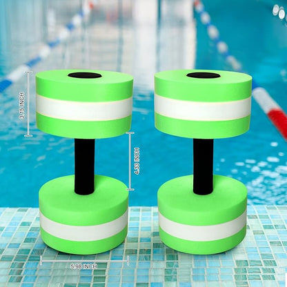 Timoo Aquatic Dumbells Set of 2 Water Dumbells Pool Resistance Water Weight Water Aerobics High-Density EVA-Foam Pool Fitness