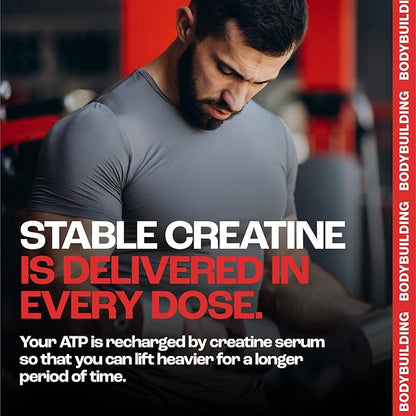 ATP+ for Men Pre-Workout Creatine Serum. Instant Energy, Power, Strength & Endurance. Boosts Muscle Growth, Bodybuilding Performance. with Amino Acids & Glucosamine. Strawberry, 5.1 Fl Oz