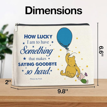 YeleY Winnie the Pooh for Women Girls, Leaving Gift, Classic Winnie the Pooh Cosmetic Makeup Bag for Teens Women Friends Winnie the Pooh Purse