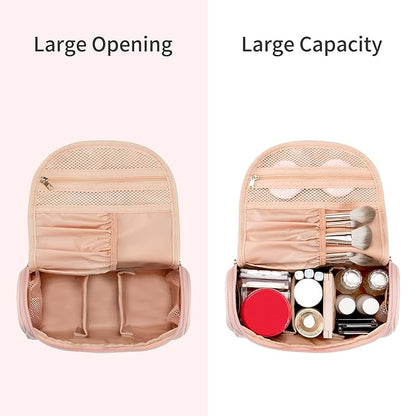 Ethereal Travel Makeup Bag, Toiletry Bag for Women Large Capacity Makeup Organizer Bag Vegan Leather Makeup Brush Organizer Waterproof Cosmetic Bags for Women
