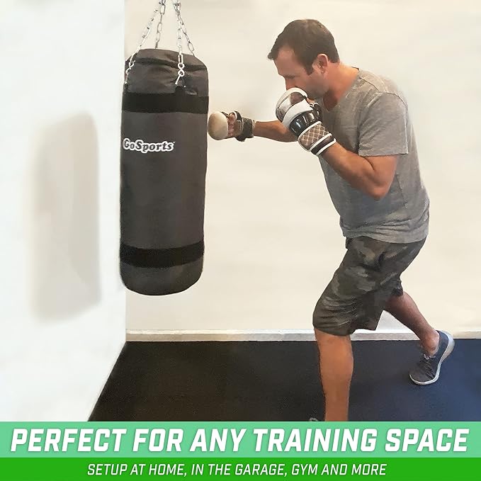 GoSports Fillable Punching Bag Training Aid - Great for Boxing, MMA, Muay Thai and More, Fill with Clothes and Rags