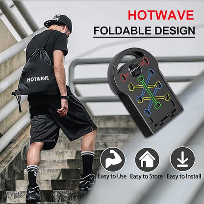 HOTWAVE Push Up Board Fitness 20 in 1 Push