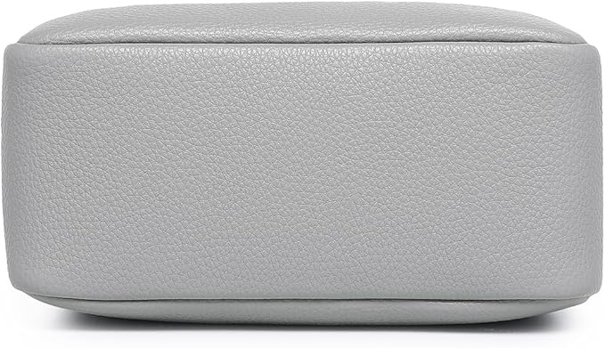 PU leather Organizer Bag Lightweight Cosmetic Bag with Ring Clasp Perfect Travel Makeup Bag for Women (Shark Gray/PU)