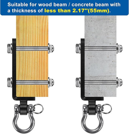 Dolibest Heavy Punching Bag Hanger, I-Beam Mount for Boxing Muay Thai, Wood Beam Hook for Weight Strength Training Systems, Aerial Yoga & Hammock, Resistance Band (1000 LB Capacity)