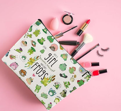 Flog Cosmetic Bag Zipper Pouch - Just A Girl Who Loves Makeup Bag Gift