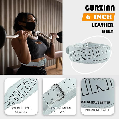 9mm Leather Fitness Weight Lifting Belt for Women&Men 4 Inches