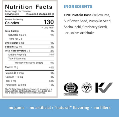 Sprout Living Plant Based Protein & Superfoods Powder, Original, Unflavored | Organic Protein Powder, Vegan, Non Dairy, Non-GMO, Gluten Free, Sugar Free, Perfect Keto Drink Mix (2 lb)
