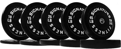 Olympic Bumper Plates, 2" Weight Plates for Strength Training & Weightlifting, Pairs, Sets or Sets with 7FT Barbell, Multiple Options