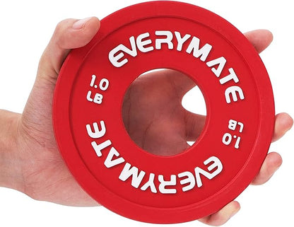 Rubber Fractional Weight Plates Set of 8 Micro 0.25LB 0.5LB 0.5LB 0.75LB 0.75LB 1 1 LB