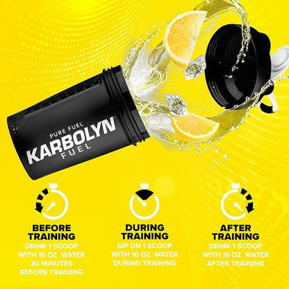 EFX Sports Karbolyn Fuel | Fast-Absorbing Carbohydrate Powder | Carb Load, Sustained Energy, Quick Recovery | Stimulant Free | 36 Servings (Lemon Ice)