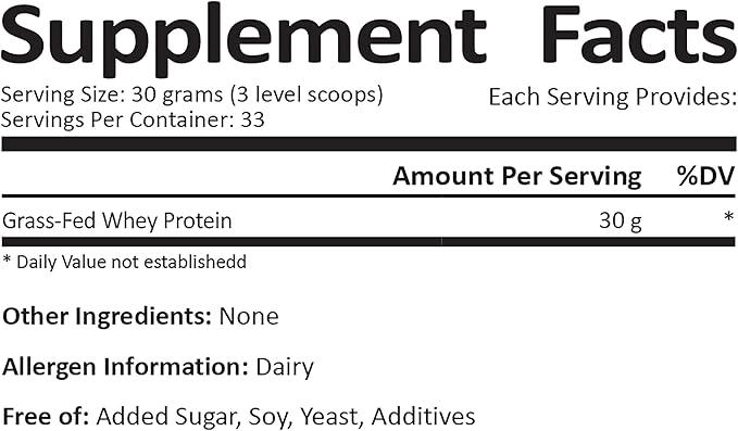 Survival Grocery® - Grass Fed Whey Protein (Plain)