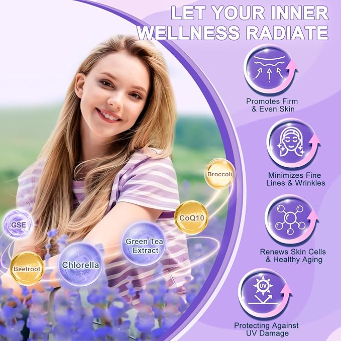 Collagen-Peptides-Powder-Packets - Multi Type I II III V X Collagen for Women with Antioxidant Blend + Vitamin C & E for Skin, Hair, Nail & Joint, Non-GMO, 30 Stick Packs