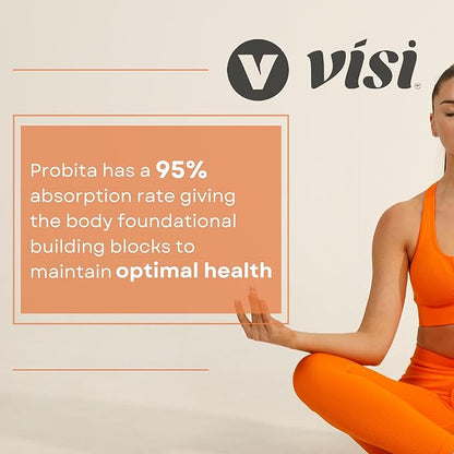 VISI Probita Hydrolyzed Collagen Protein Chews - 60 Chews - Non GMO (Orange)