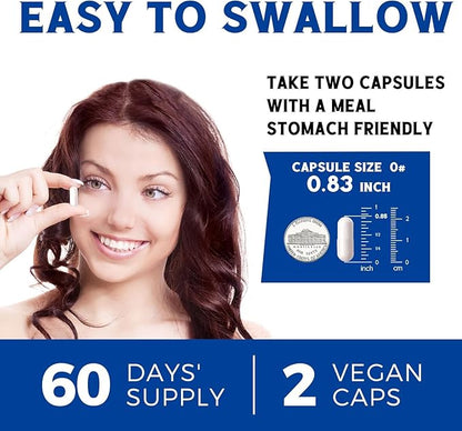 10 in 1 Magnesium Complex, 420mg Elemental Magnesium | Ultra Strength, Max Absorption | Chelated Magnesium Supplement for Sleep, Muscles, Nerves & Heart Health | Non-GMO, 120 Vegan Capsules