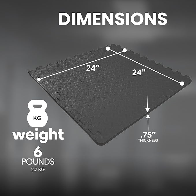 BalanceFrom Puzzle Exercise Mat with EVA Foam Interlocking