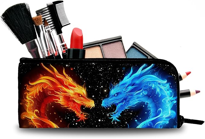 Travel Makeup Bag Large Capacity Cosmetic Bag Dragon Portable Make Up Bag Organizer for Women Travel Essentials