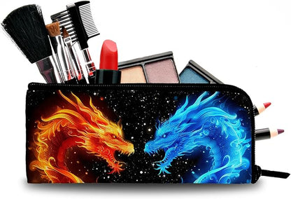Travel Makeup Bag Large Capacity Cosmetic Bag Dragon Portable Make Up Bag Organizer for Women Travel Essentials