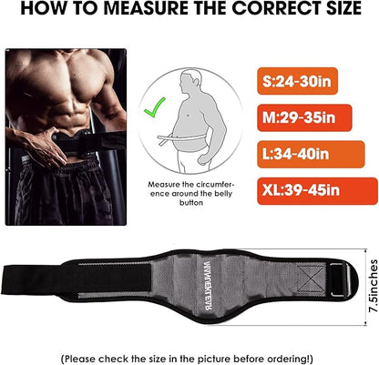 MANUEKLEAR Gym Weight Lifting Belt Weight Lifting Workout 7.5inch -