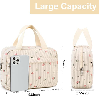 Makeup Bag for Women Cosmetic Bag Large Make Up Organizer Travel Toiletry Bags Waterproof Zipper Tote Pouch Purse for Girls
