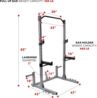 Sunny Health & Fitness Power and Squat Rack 360° Swivel