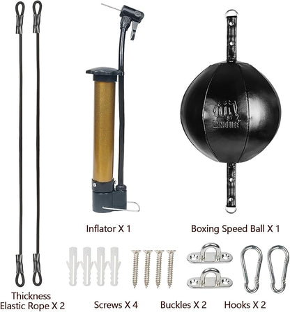 InnoLife Double End Punching Ball Striking Punching Bag Kit, Speed Striking Reflex Kit with Bungee Cords Perfect for Reaction, Agility, and Hand Eye Coordination Training