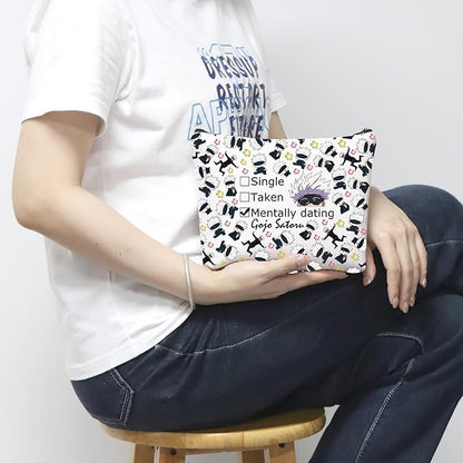 MNIGIU JJK Anime Inspired Gift SG Cosmetic Bag JJK Anime Lover Gift JJK Anime Themed Gift (Taken Bag)