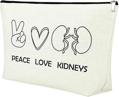Kidney Transplant Gift Makeup Bag Kidney Donor Gifts for Women Nephrology Nurse Gift Nephrology Doctor Appreciation Cosmetic Bag Christmas Birthday Present for Dialysis Nurse Student Travel Pouch