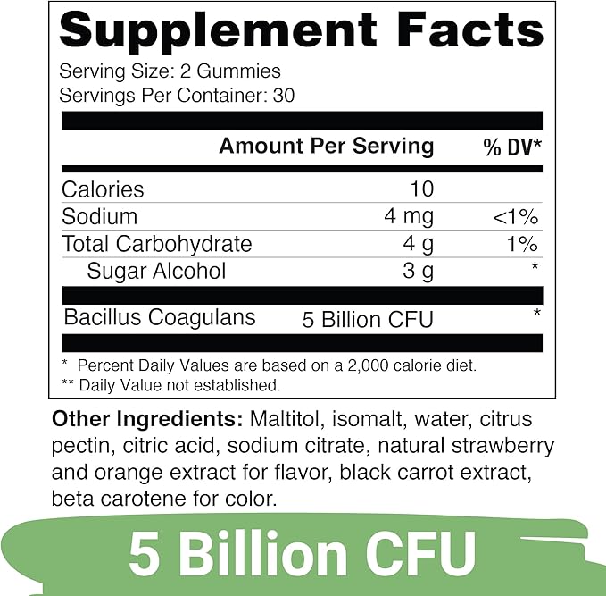 Yuve Vegan Probiotic Gummies, Probiotics for Women & Men, Sugar & Gluten-Free Gummy Probiotics, Digestive & Immune Support, 5 Billion CFU, Helps with Constipation, Bloating & Leaky Gut, Non-GMO - 60ct