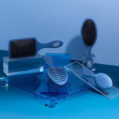 Wet Brush Mini Detangler Hair Brush, Elemental Blue, Detangling Travel Hairbrush, Ultra-Soft IntelliFlex Bristles Glide Through Tangles with Ease, Pain-Free, All Hair Types