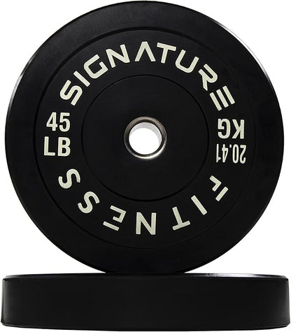 Signature Fitness 2" Olympic Bumper Plate Weight Plates 100% Virgin
