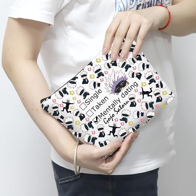 MNIGIU JJK Anime Inspired Gift SG Cosmetic Bag JJK Anime Lover Gift JJK Anime Themed Gift (Taken Bag)