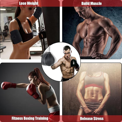 Speed Bag for Boxing,Punching Bag Wall Mount Height Adjustable Boxing Reflex Ball Speed Bag for Men&Women Kids Adults