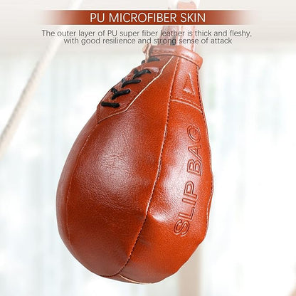 Speed Bag & Slip Ball for Boxing Reflexes & Reaction Practice, Perfect for MMA or Combat Sports