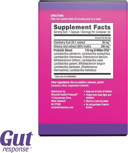 Women’s Probiotic, Slows Down Digestive Aging, Boosts Immune System, Supports UT & Feminine Health, Cranberry Extract, Non-GMO, Gluten Free & Soy Free, 5 Billion CFU, 30 Capsules