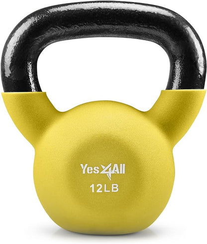 Yes4All Neoprene Coated/Adjustable Kettlebell & Kettlebell Sets -