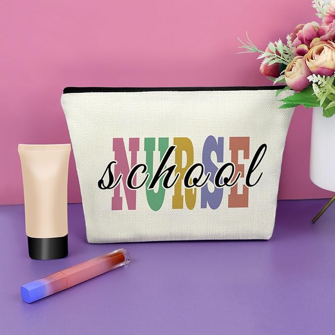 Nursing School Graduation & Appreciation Gifts - Makeup Bag for Her - School Nurse Retirement & Thank You Gift