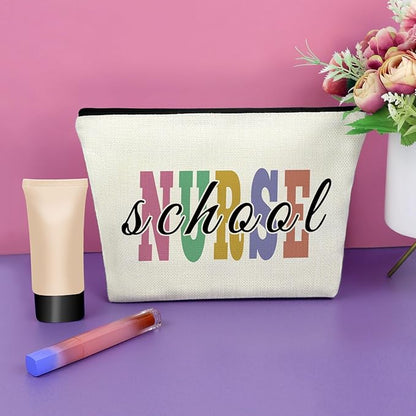 Nursing School Graduation & Appreciation Gifts - Makeup Bag for Her - School Nurse Retirement & Thank You Gift