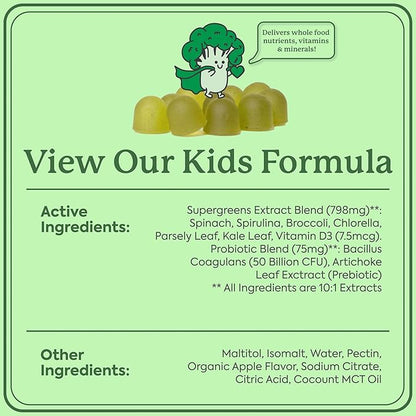Plant People Kids WonderGreens Super Veggie Gummies for Kids (30 Count)
