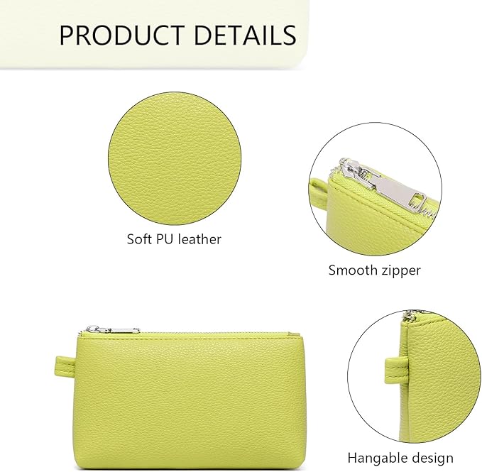 PU Leather Makeup Simple and Convenient Handbag Small Exquisite Storage Bag (Pu/Grass)