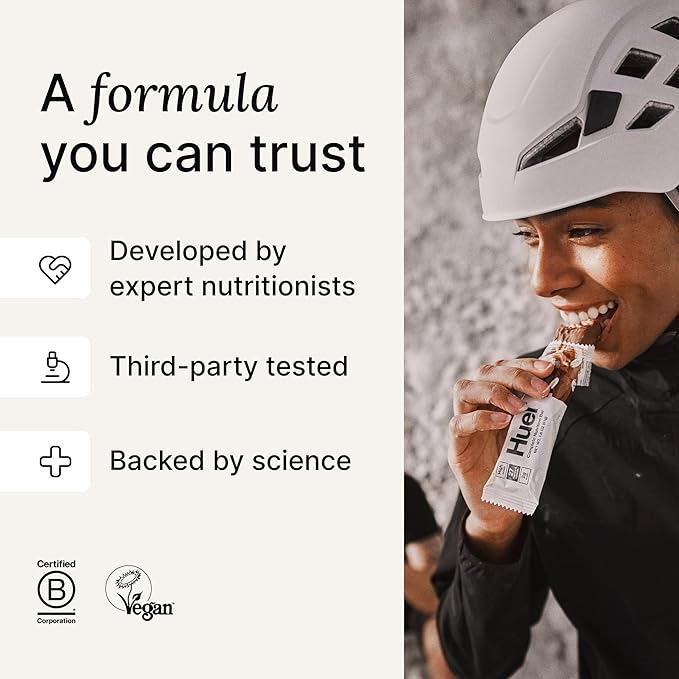 Huel Complete Nutrition Vegan Protein Bars | Dark Chocolate Raspberry | 13g Protein, 27 Vitamins and Minerals, 2g Sugar, Non-GMO, 100% Plant Based Snack | 12 Pack