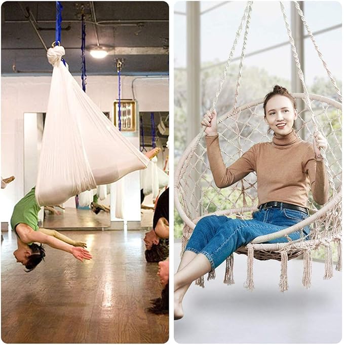 Heavy Duty 360° Swivel Swing Hanger, Stainless Steel Hammock Hook for Ceiling Wooden Porch Swing Hanging kit Playground Gym Rope Boxing Bag Hammock Chair Yoga Mount 1000 lb Capacity