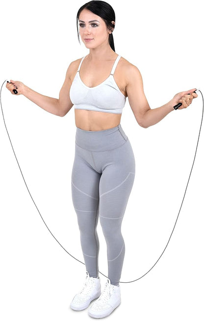 ProsourceFit Speed Jump Rope 10’ Adjustable Length, Super Fast Turning for Cardio, Boxing