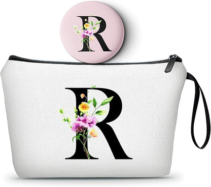 SEAMOON Bridesmaid Proposal Bridal Birthday Unique Gifts for Women Bride Friend Bestie Personalized Travel Make up Cosmetic Bag with Mirror Valentines Mothers Day Christmas Graduation R