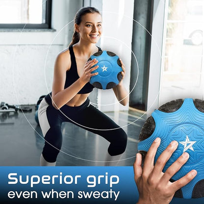 Yes4All Medicine Ball with Dual Texture Grip 6/8/10/12LBS