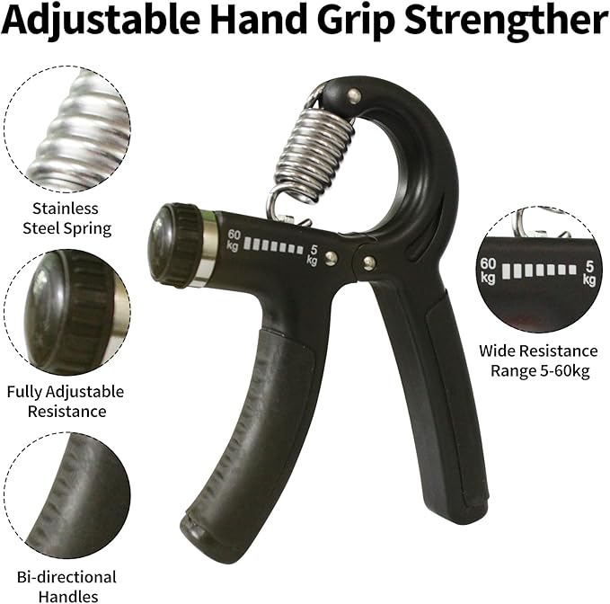 Grip Strength Trainer 11-132 Lbs (5-60kg), Forearm