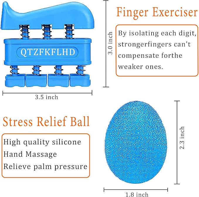 Grip Strength Trainer with Forearm Strengthener Recover(5 PCS)