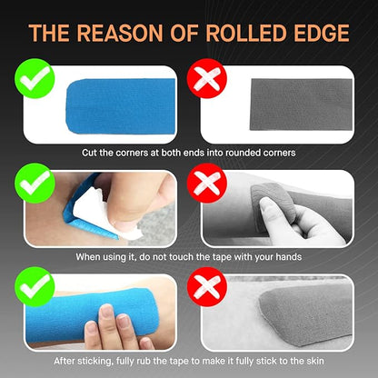 OK TAPE Regular Kinesiology Tape (4 Pack), Original Cotton Athletic Tape for Support Muscle Joint Knee, Sports Waterproof Tape Uncut Strips Latex Free, Hypoallergenic, 2in×16.4ft - Beige