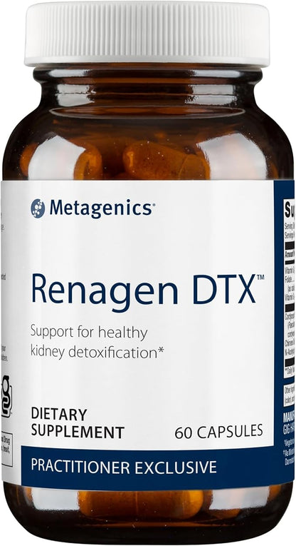 Metagenics Renagen DTX - Healthy Kidney Detoxification* - for Heart Health* - with Vitamin B6, Folate, Vitamin B12 & Cordyceps - Nutritional Supplement - Non-GMO - Gluten-Free - 60 Capsules